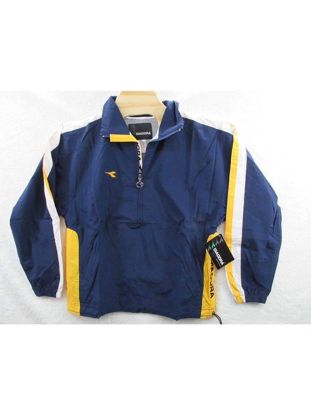 Y2K NWT DIADORA Canova Soccer Men's Small Nylon Pullover Jacket